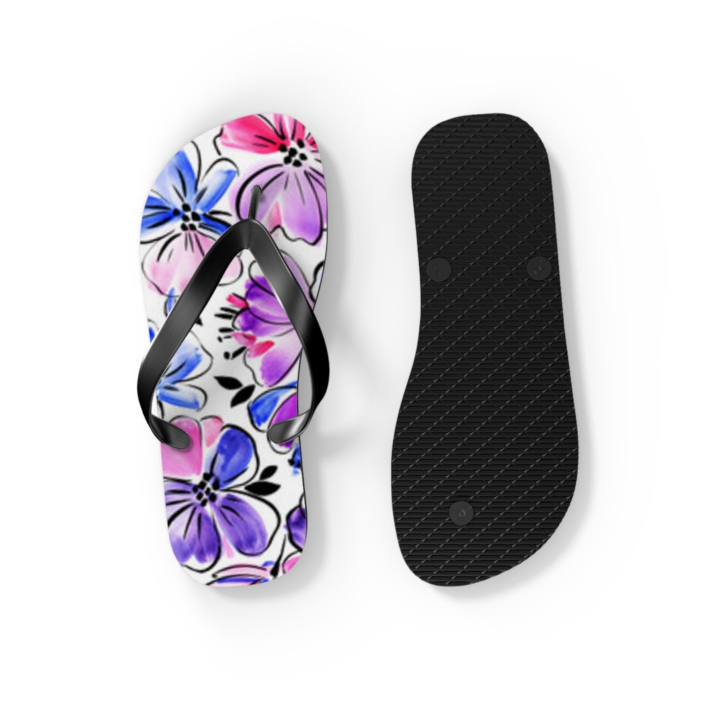 Blue Flowers Summer Sandals Summer Flip Flops Slides BRAND NEW