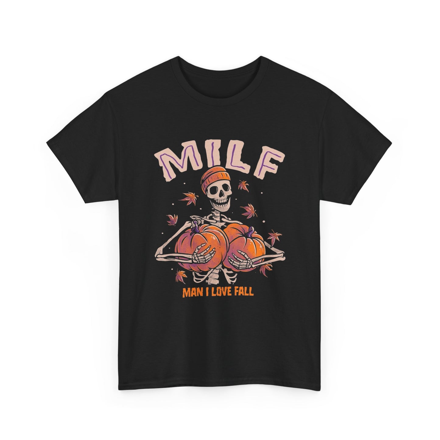 Milf Man I Love Fall Funny Vintage Graphic T-Shirt, Unisex Cotton Shirt