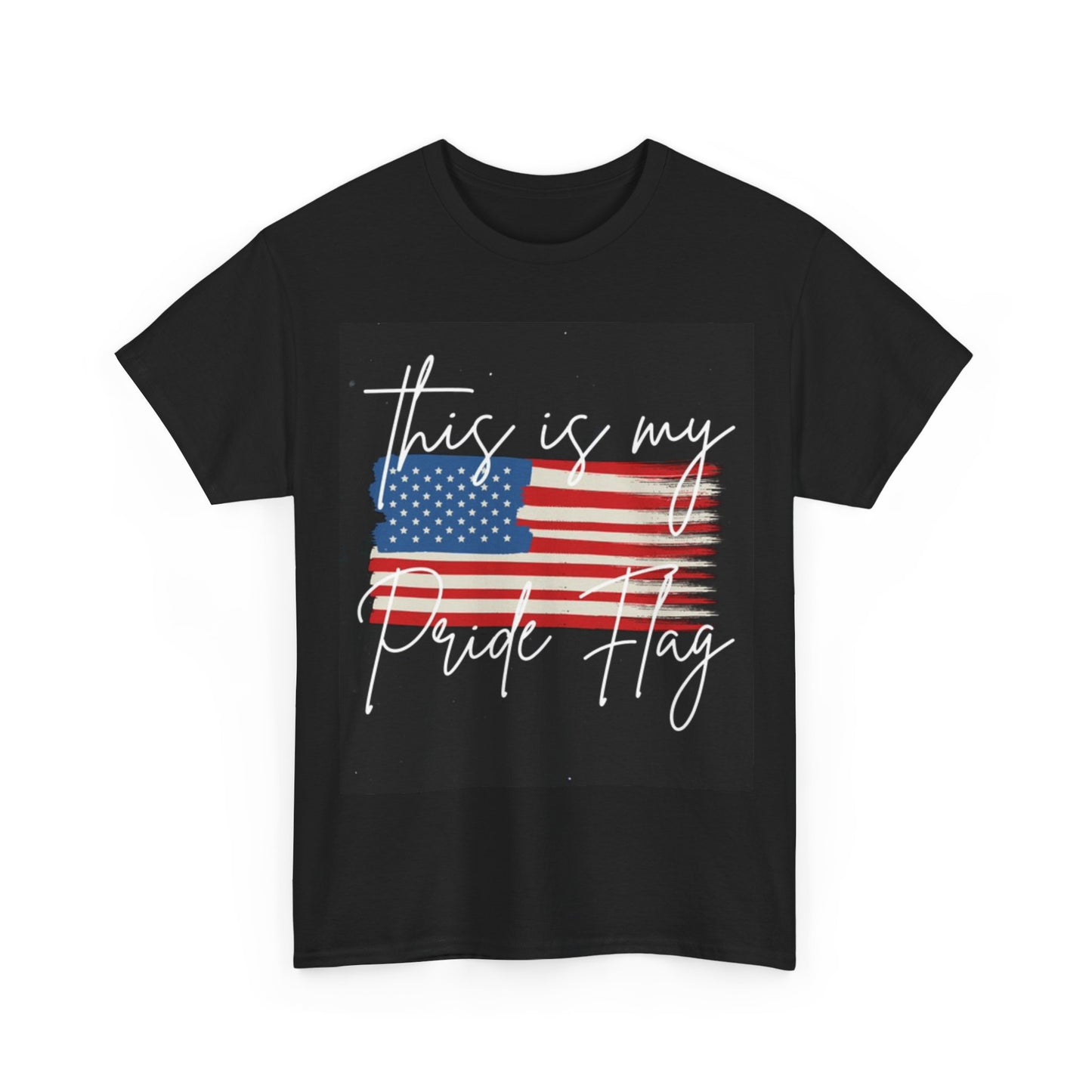 Pride Flag Tshirt American Flag USA July 4th 1776 Unisex Heavy Cotton Tee