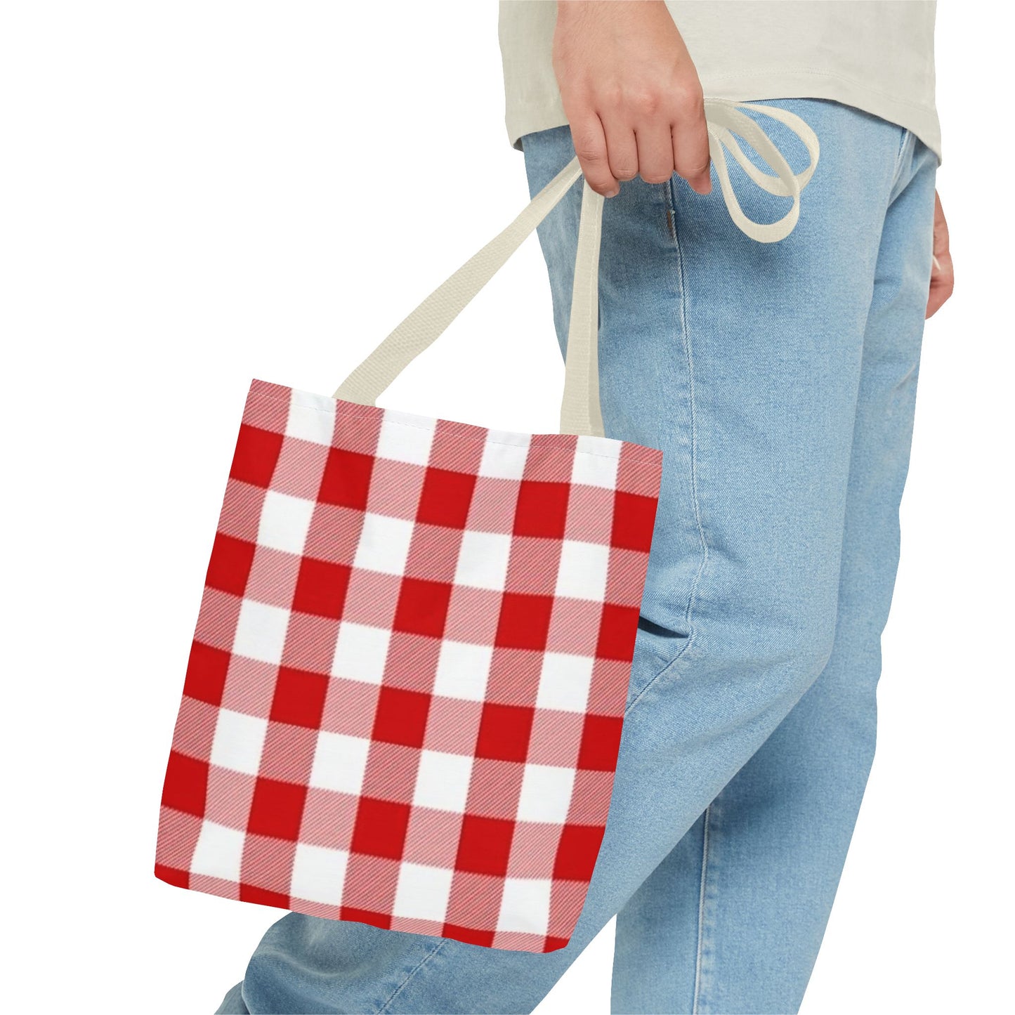 Red Checkered All Over Print BRAND NEW Purse - Pocketbook - Travel Tote Bag