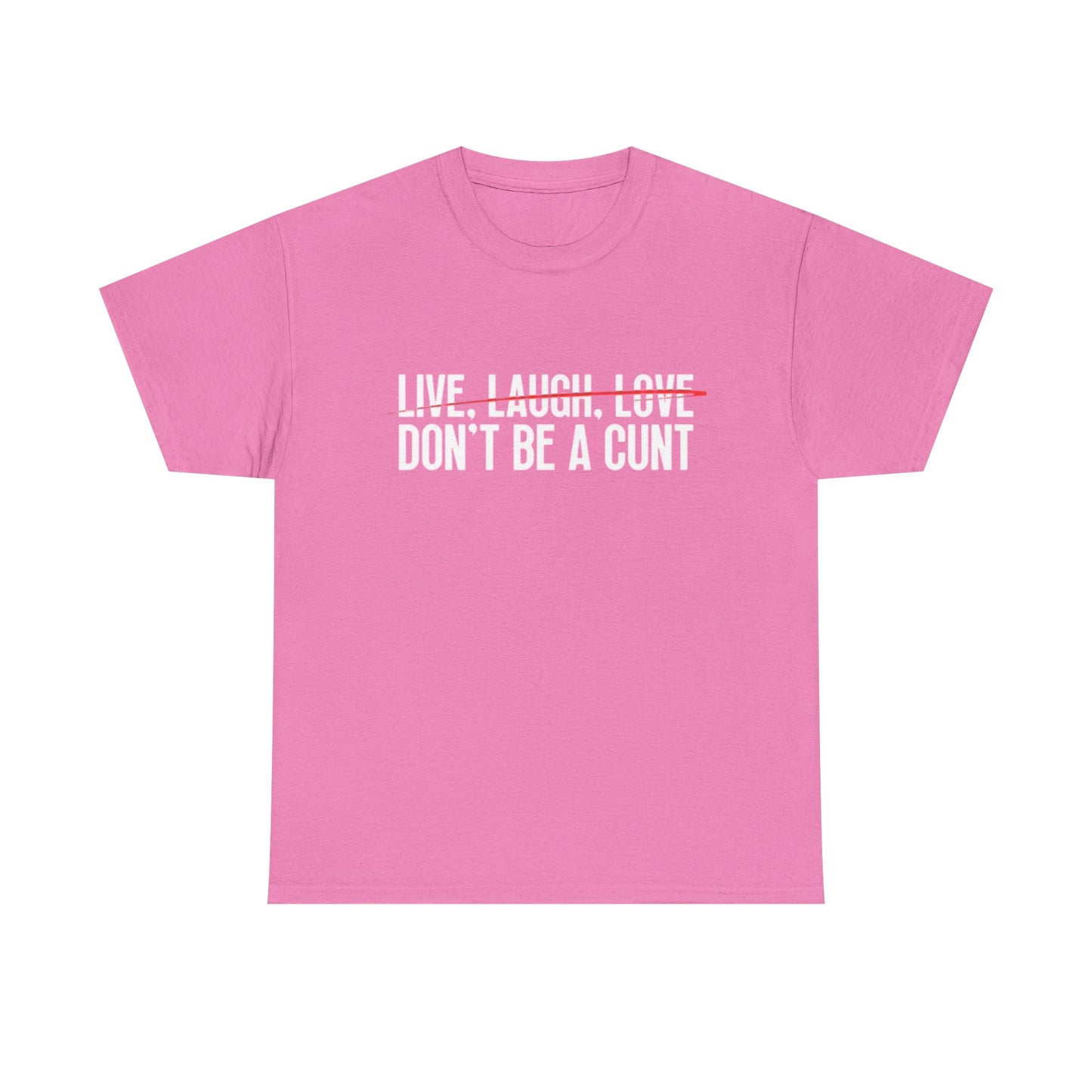 Live Laugh Love Funny Graphic T Shirt Comedy Gift Unisex Heavy Cotton Tee