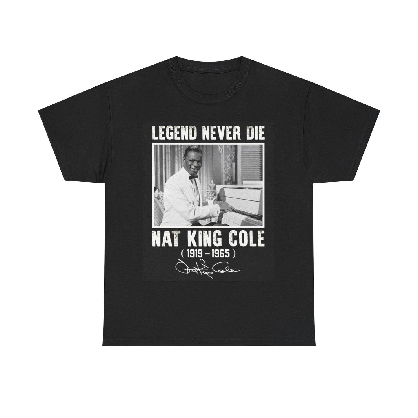 Nat King Cole Tshirt Vintage legend Classic icon retro Unisex Heavy Cotton Tee