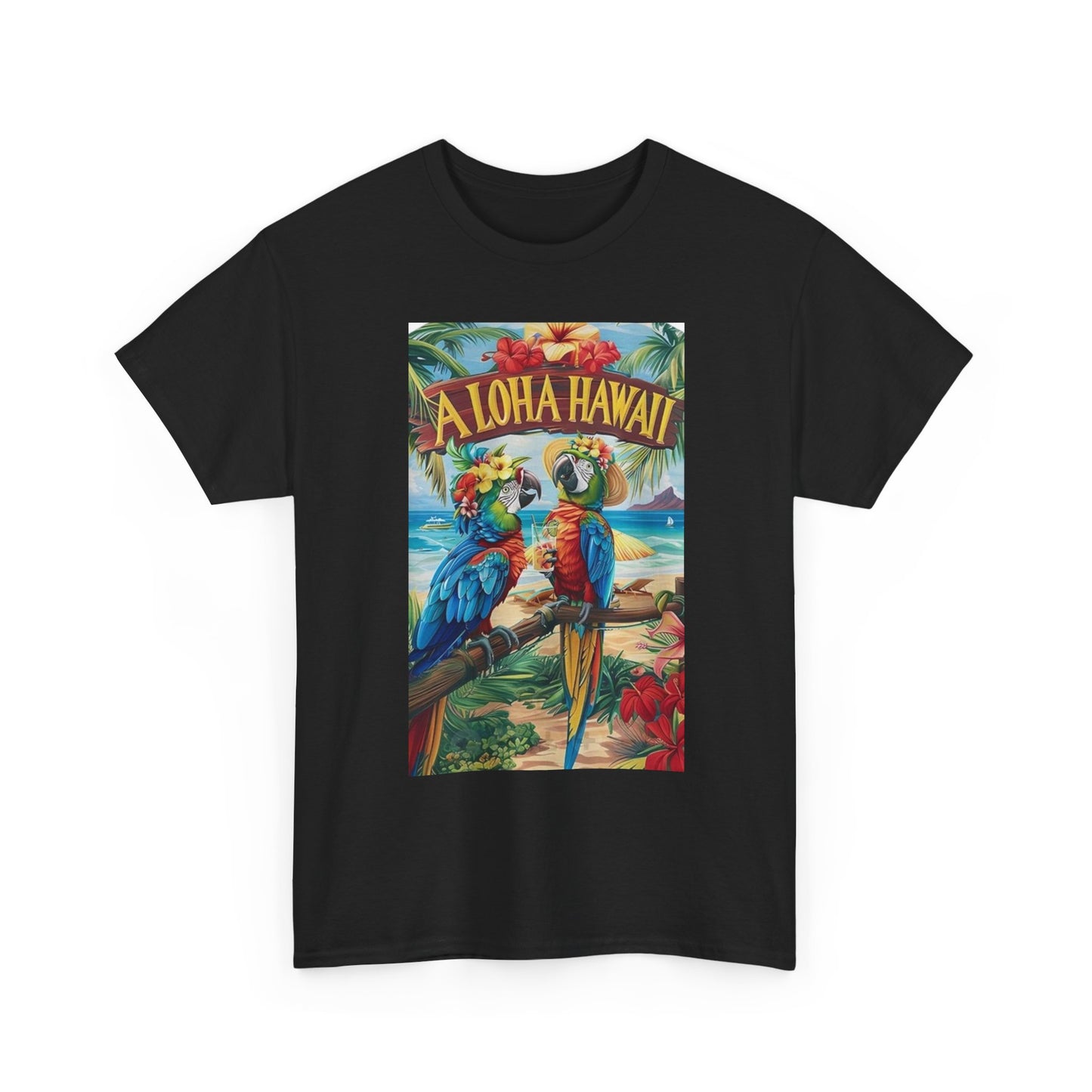 Aloha Hawaii Graphic T Shirt Unisex Heavy Cotton Tee