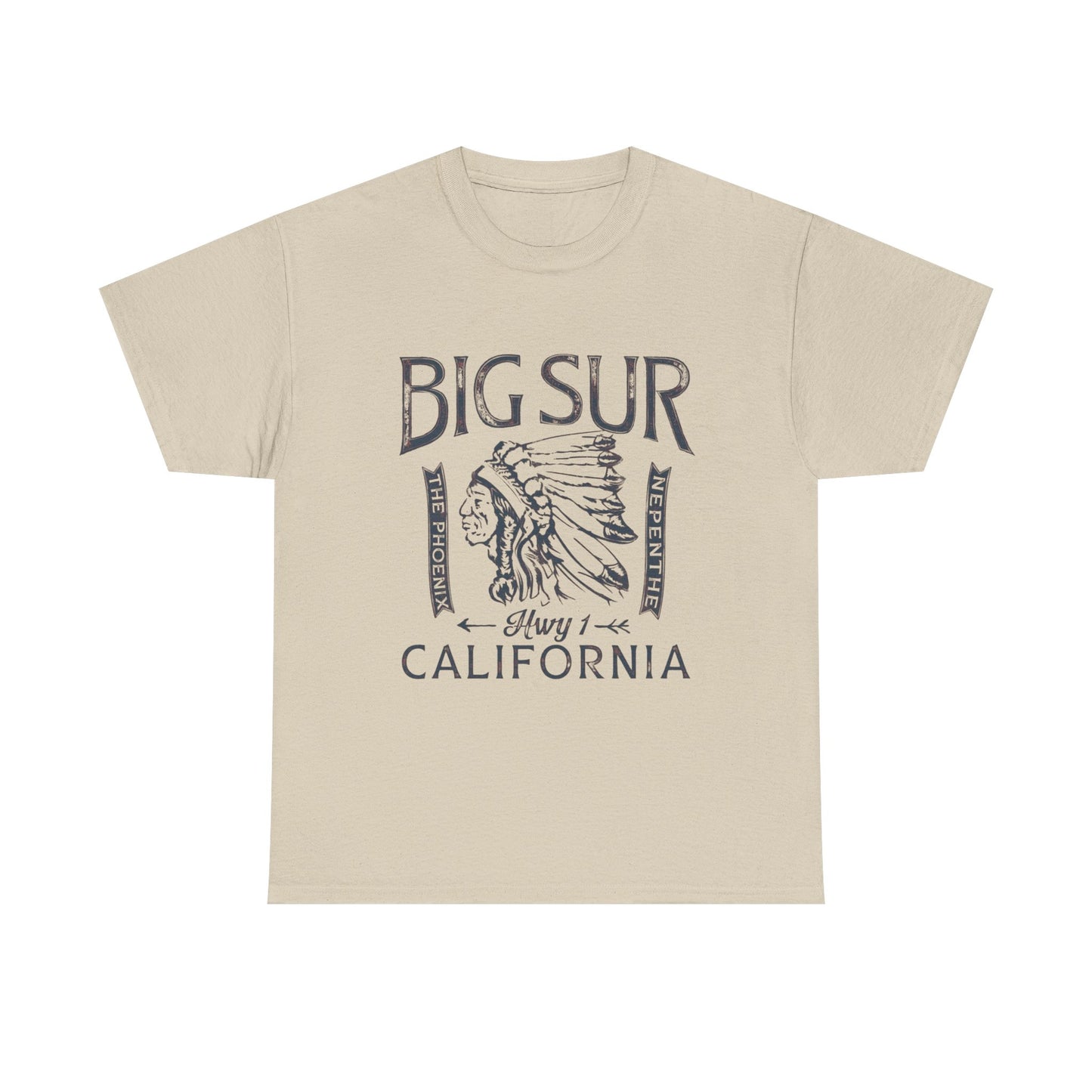 Big Sur California Graphic T Shirt Unisex Heavy Cotton Tee
