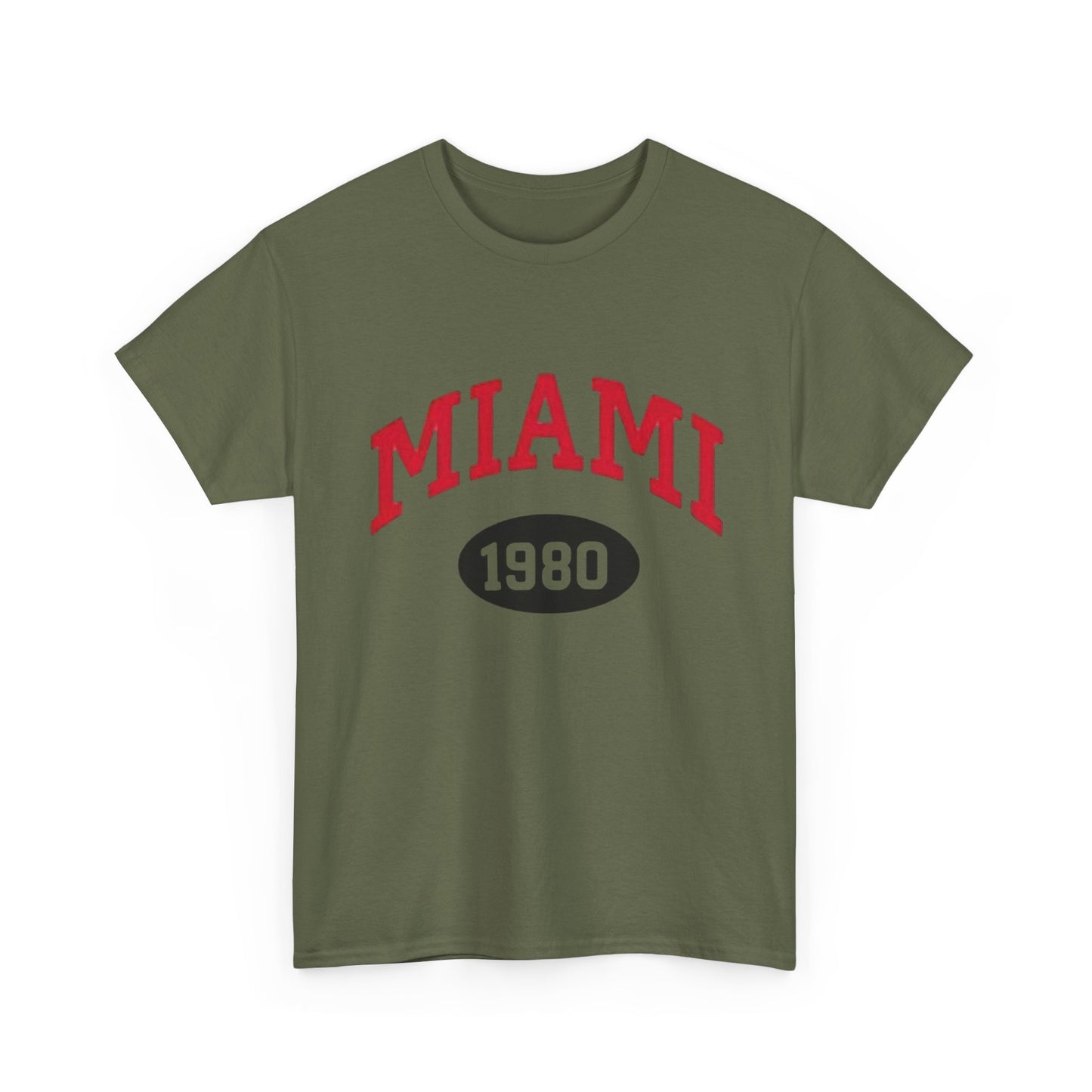 Miami 1980's Graphic T Shirt NEW Unisex Heavy Cotton Tee