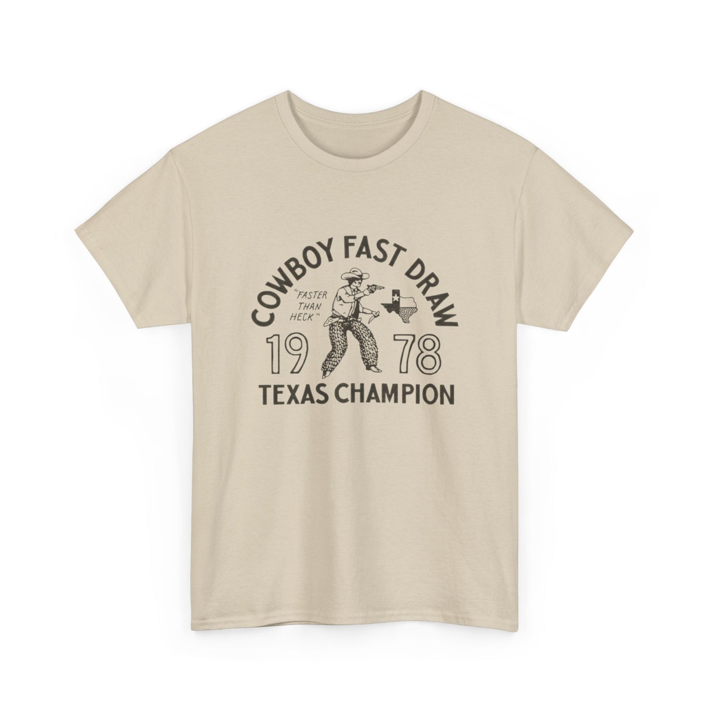 Cowboy Fast Draw Graphic T Shirt Unisex Heavy Cotton Tee