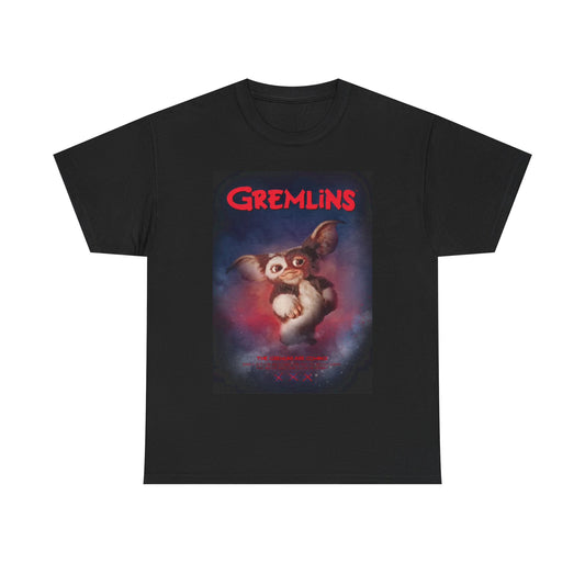 Gremlins Tshirt Christmas Movie Retro Poster Vintage Unisex Heavy Cotton Tee hh