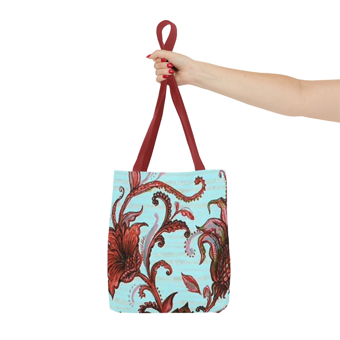 Flowers Turquoise Multi Color BRAND NEW MODERN Tote Bag (AOP)