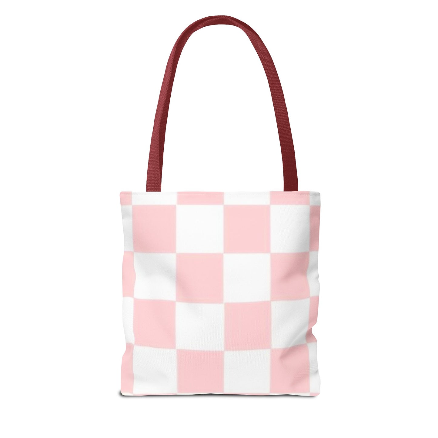 Pink Checkered All Over Print BRAND NEW Purse - Pocketbook - Travel Tote Bag