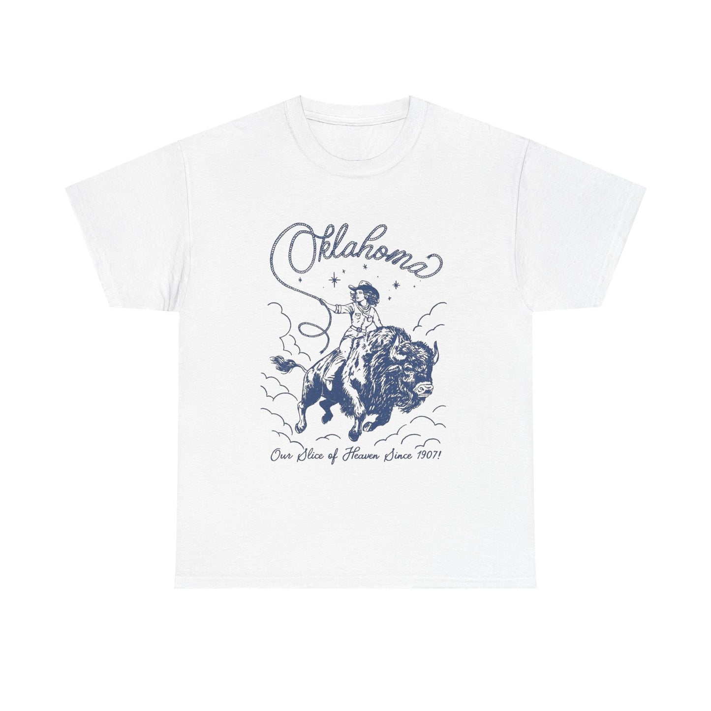 Oklahoma Cowgirl Graphic T Shirt Unisex Heavy Cotton Tee NEW Gift