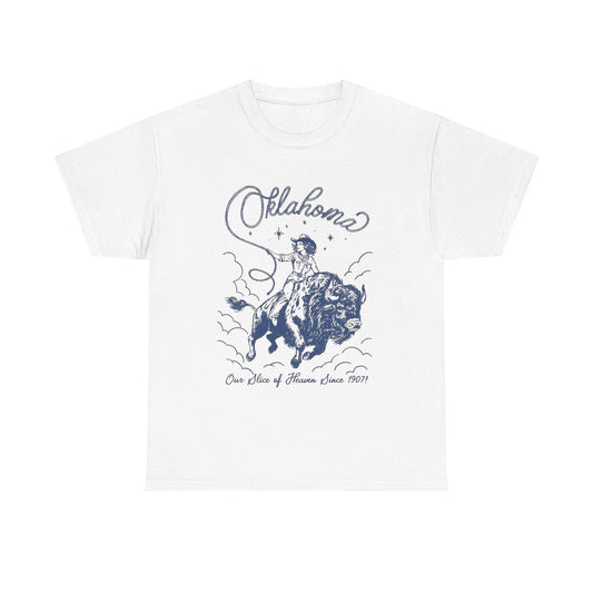 Oklahoma Cowgirl Graphic T Shirt Unisex Heavy Cotton Tee NEW Gift