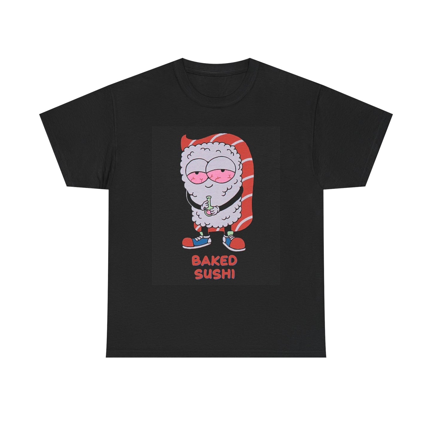 Baked Sushi Graphic T Shirt Funny Asian Pot Unisex Heavy Cotton Tee