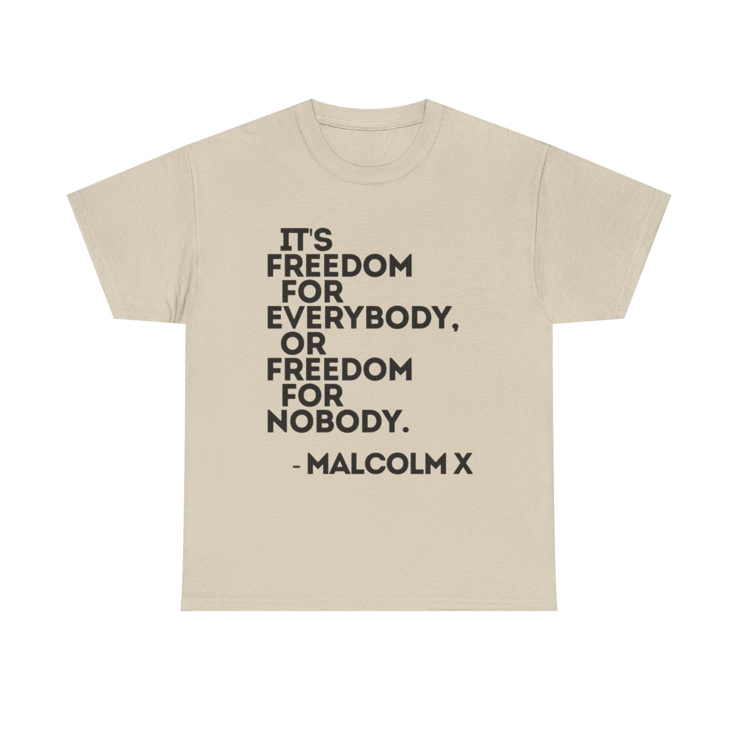 Malcolm X Quotes Retro Graphic T Shirt Heavy Cotton Tee NEW Gift