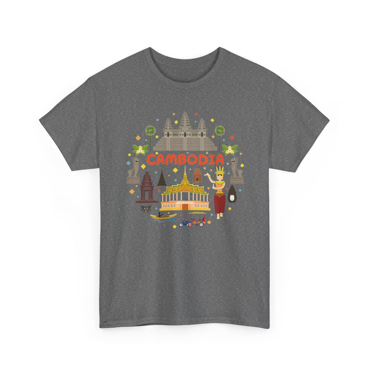 Cambodia Angkor Wat Temple Graphic T-Shirt Men's Graphic Tee