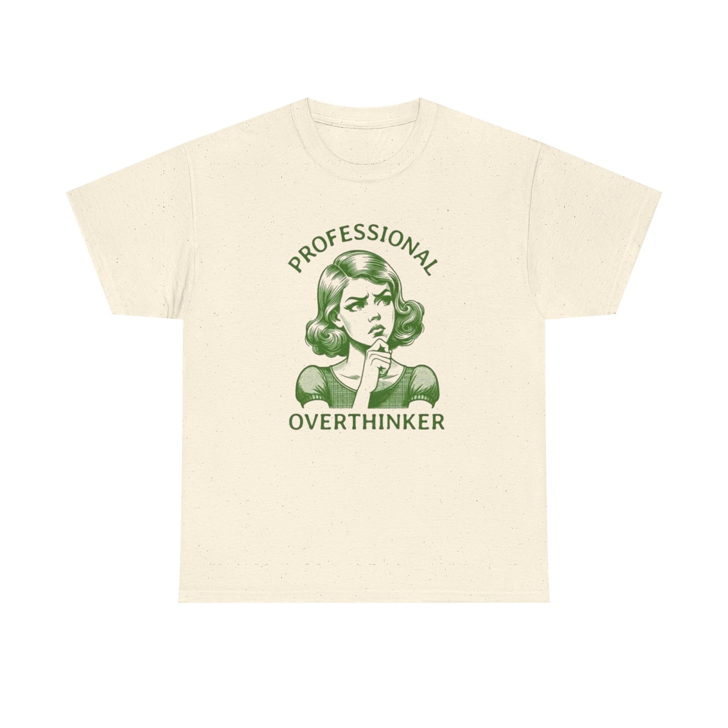 Professional Overthinker Funny T Shirt Unisex Heavy Cotton Tee