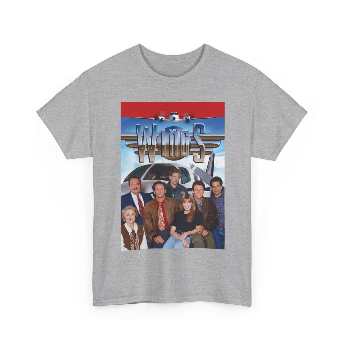 Wings Tv Series Tshirt Funny Comedy Pilot Unisex Heavy Cotton Tee