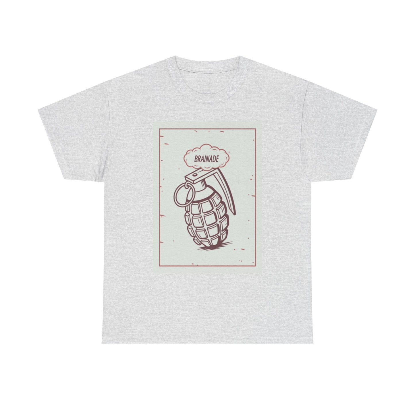 Brainade Funny Graphic T Shirt Grenade Jokes Unisex Heavy Cotton Tee