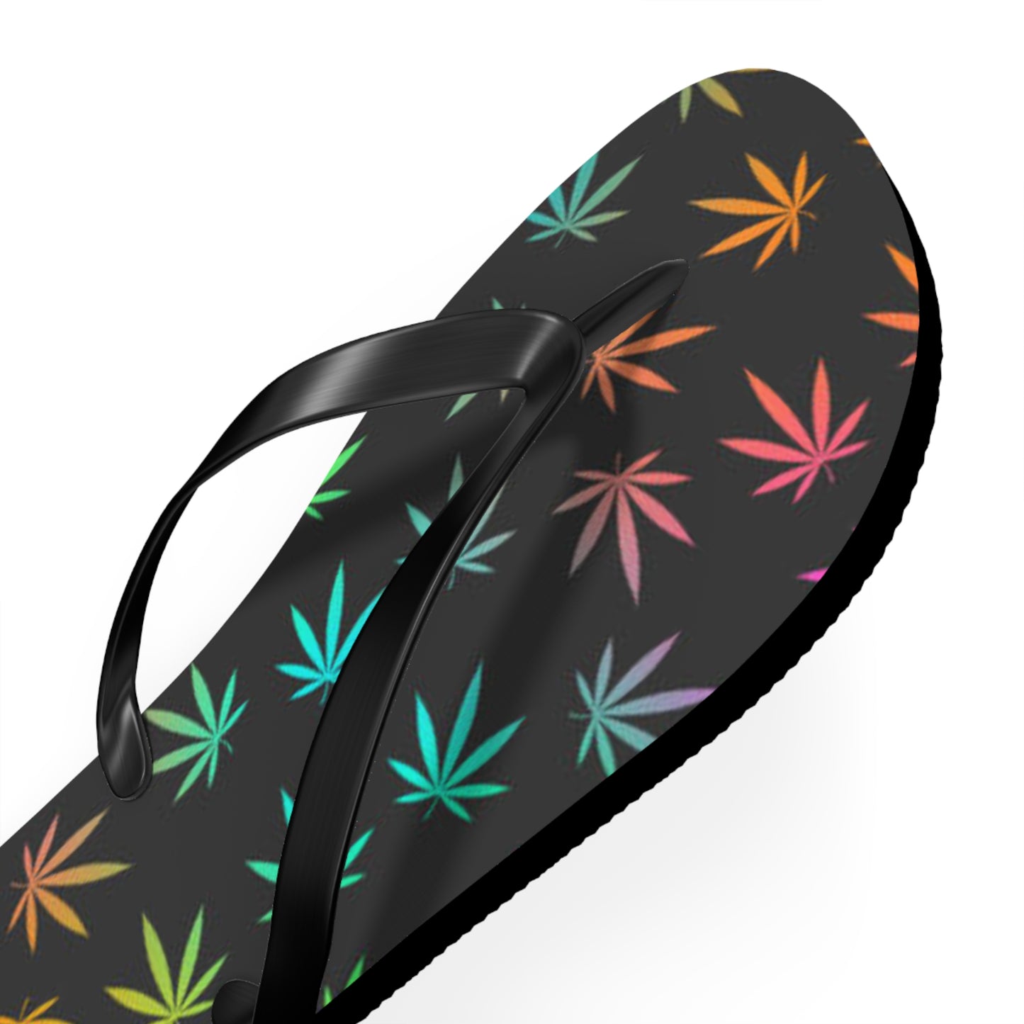 WAVES And SUN Co Sandals Pot Leaf - Flip Flops -Slides Summer Beach BRAND NEW