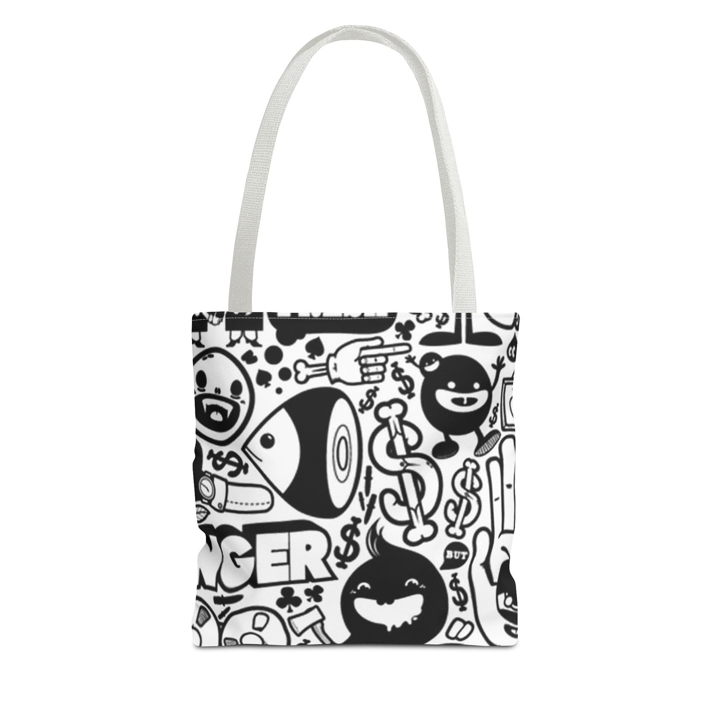 Black And White Stickers All Over BRAND NEW Purse, Pocketbook,Travel Tote Bag