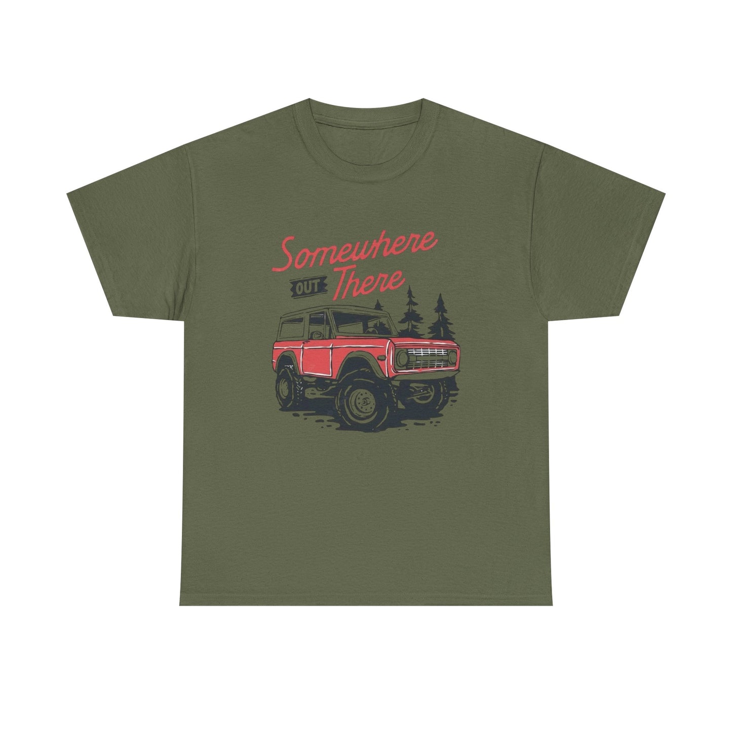 Somewhere Out There Bronco Graphic T Shirt Unisex Heavy Cotton Tee
