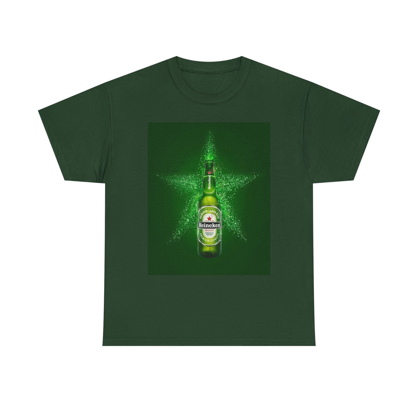 Heineken T Shirt Vintage Beer Logo Christmas Holiday Unisex Heavy Cotton Tee