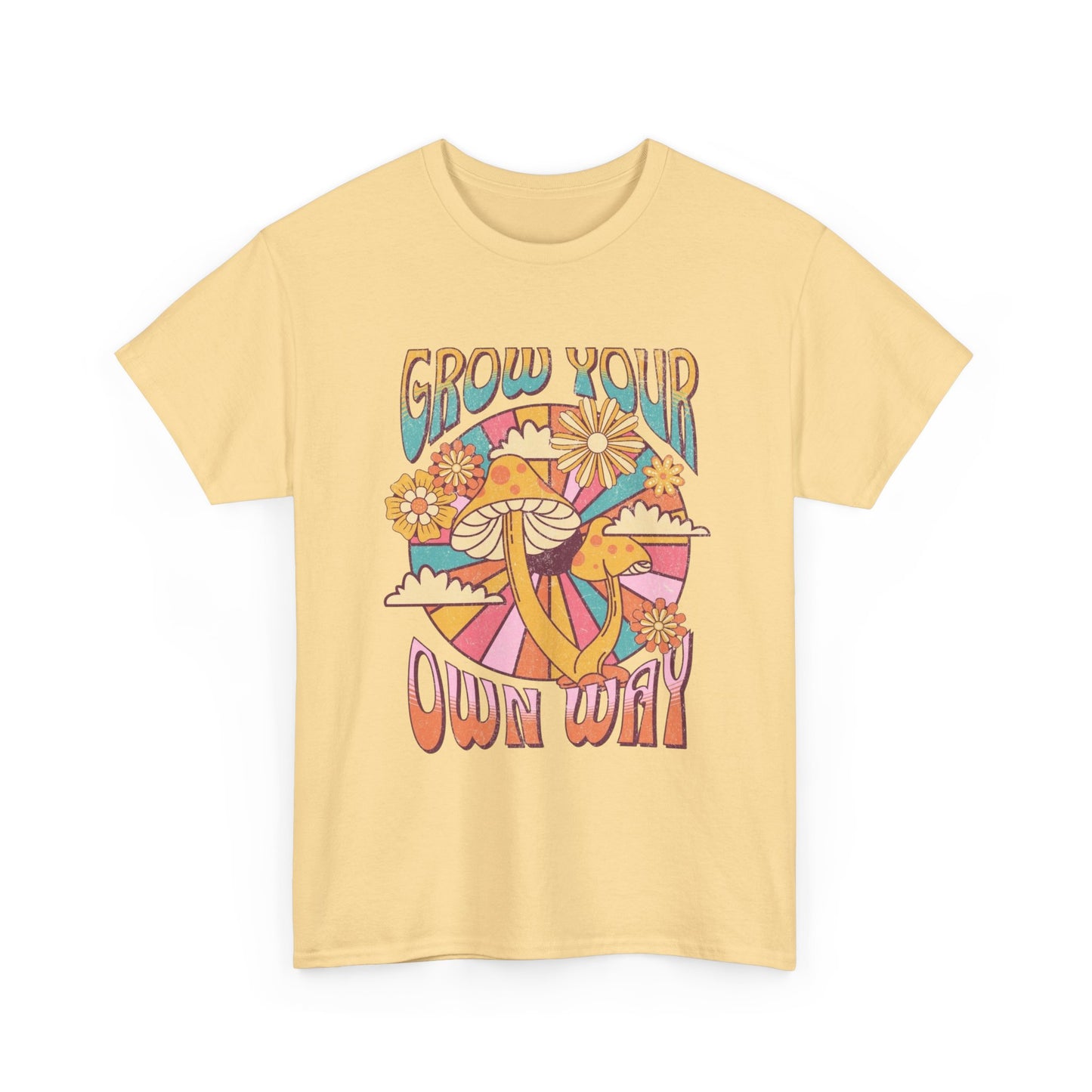 Grow Your Own Way Mushrooms Graphic T Shirt NEW ADULT TEE