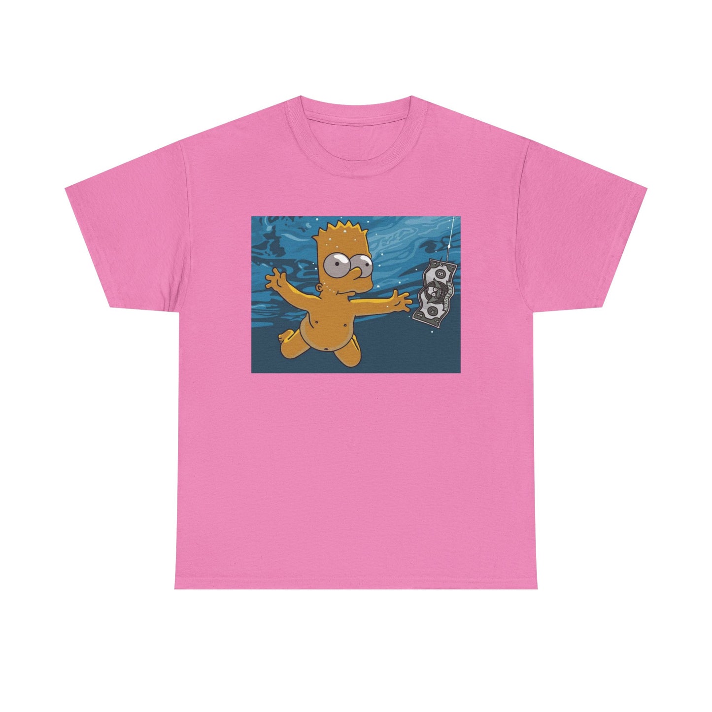 Simpsons T-shirt vintage nirvana retro art funny graphic Unisex Heavy Cotton Tee