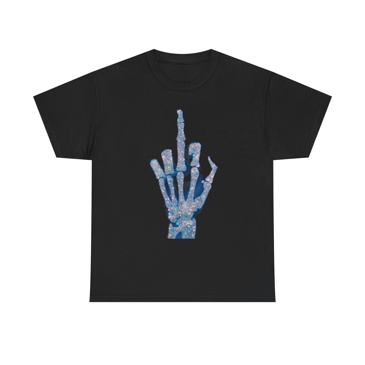 Diamond Middle Finger Graphic T Shirt New Adult Unisex Heavy Cotton Tee