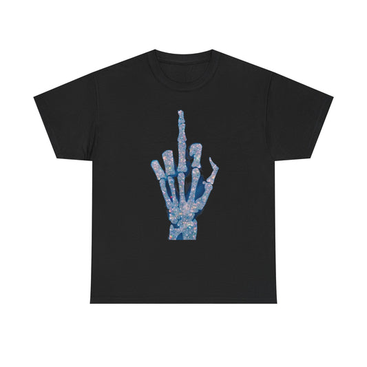 Diamond Middle Finger Graphic T Shirt New Adult Unisex Heavy Cotton Tee