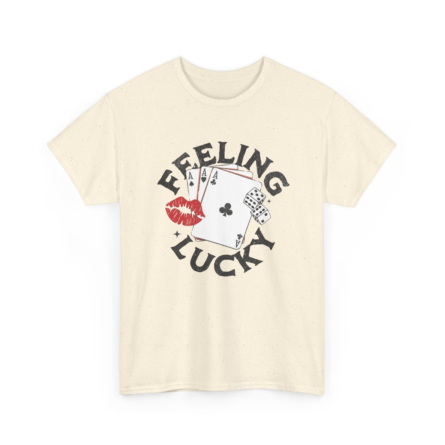 Feeling Lucky Graphic T Shirt NEW ADULT TEE VINTAGE