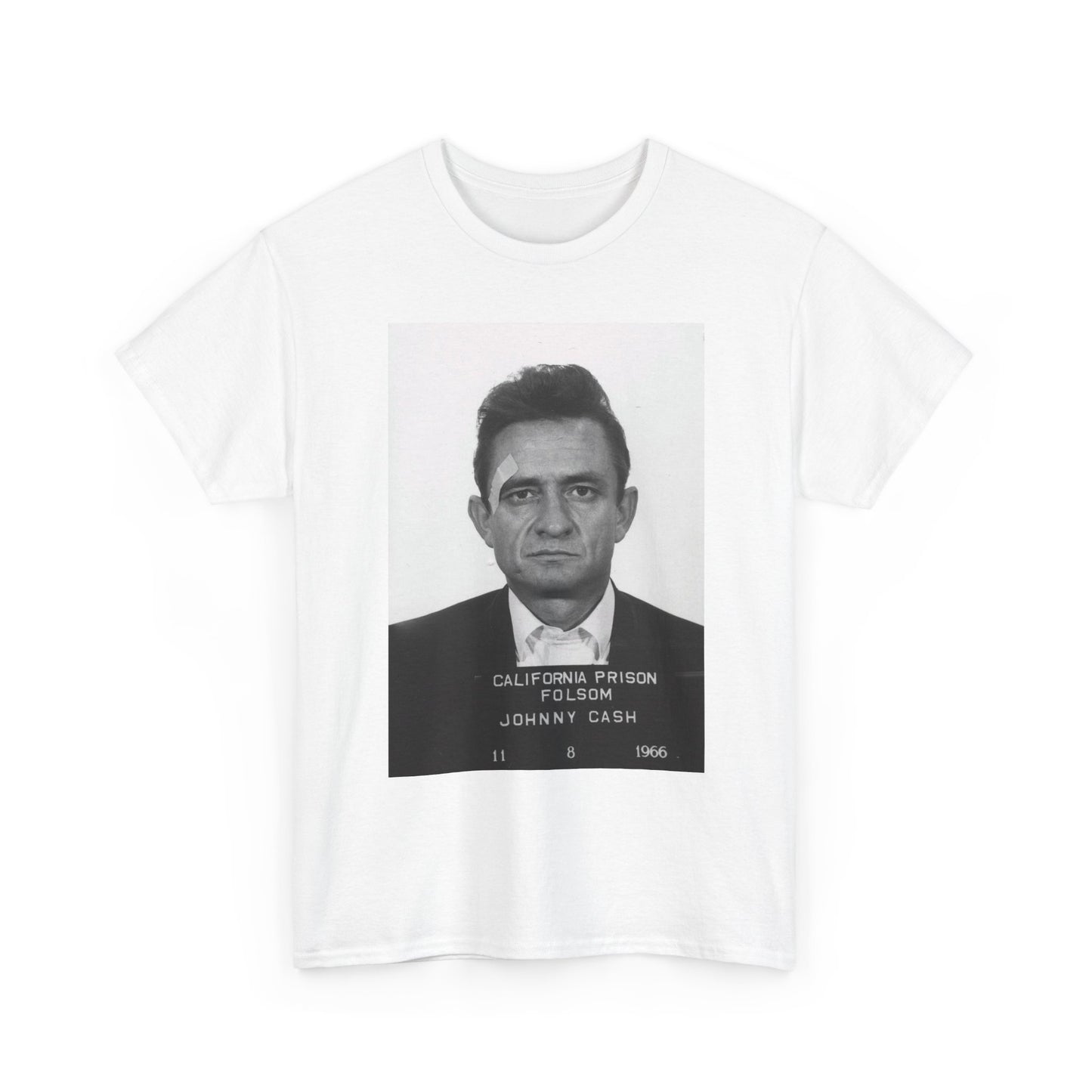 Johnny Cash Graphic T Shirt Vintage Mugshot Retro Unisex Heavy Cotton Tee