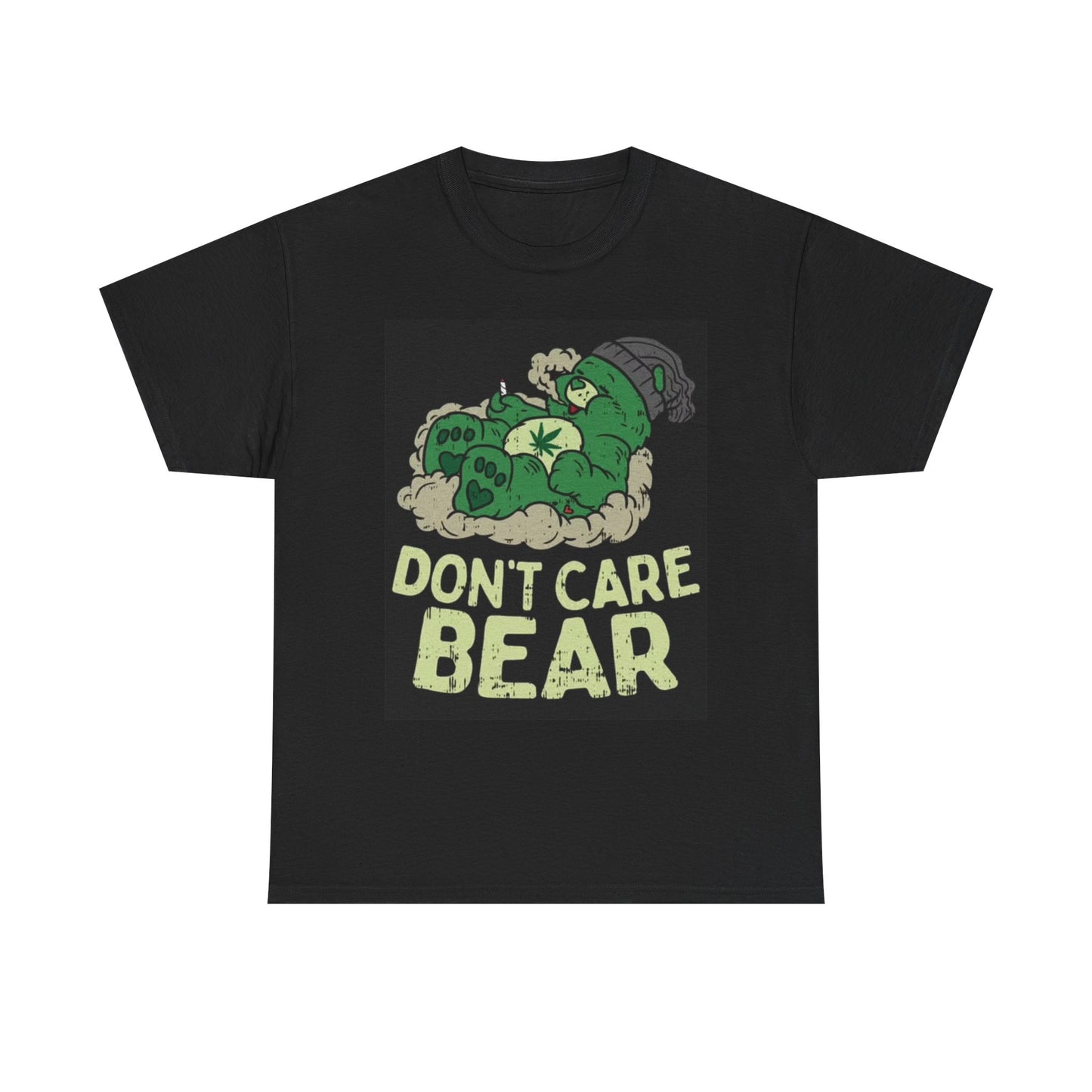 Don't Care Bear Tshirt weed Comfy Graphic Jerry Garica Unisex Heavy Cotton Tee