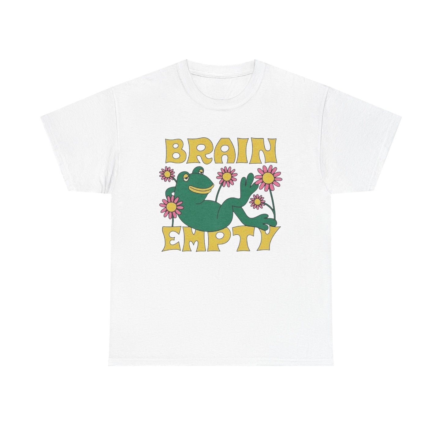Brain Empty Frog Graphic T Shirt NEW Adult Cotton