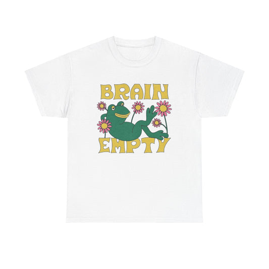 Brain Empty Frog Graphic T Shirt NEW Adult Cotton