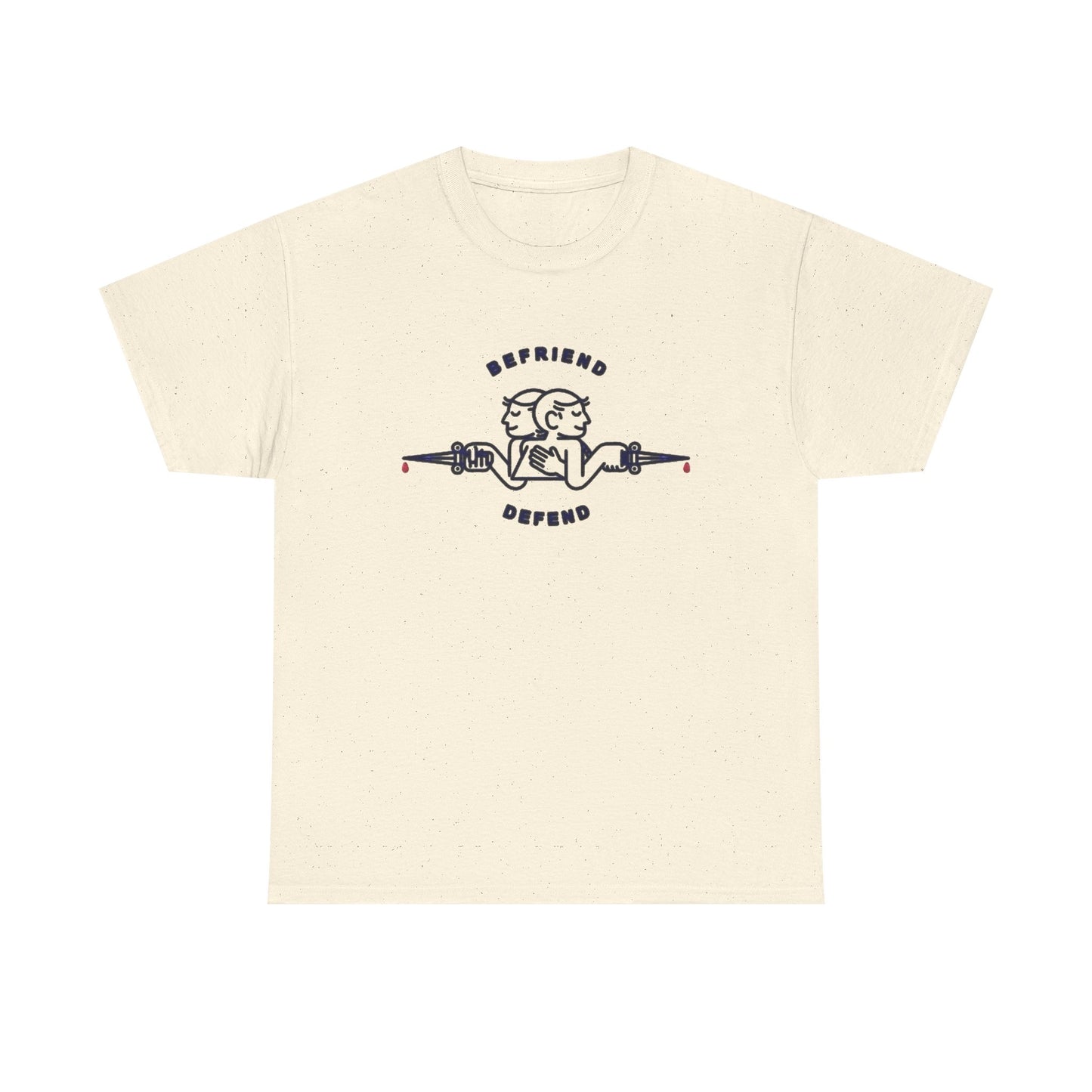 Befriend Defend Graphic T Shirt NEW Unisex Heavy Cotton Tee