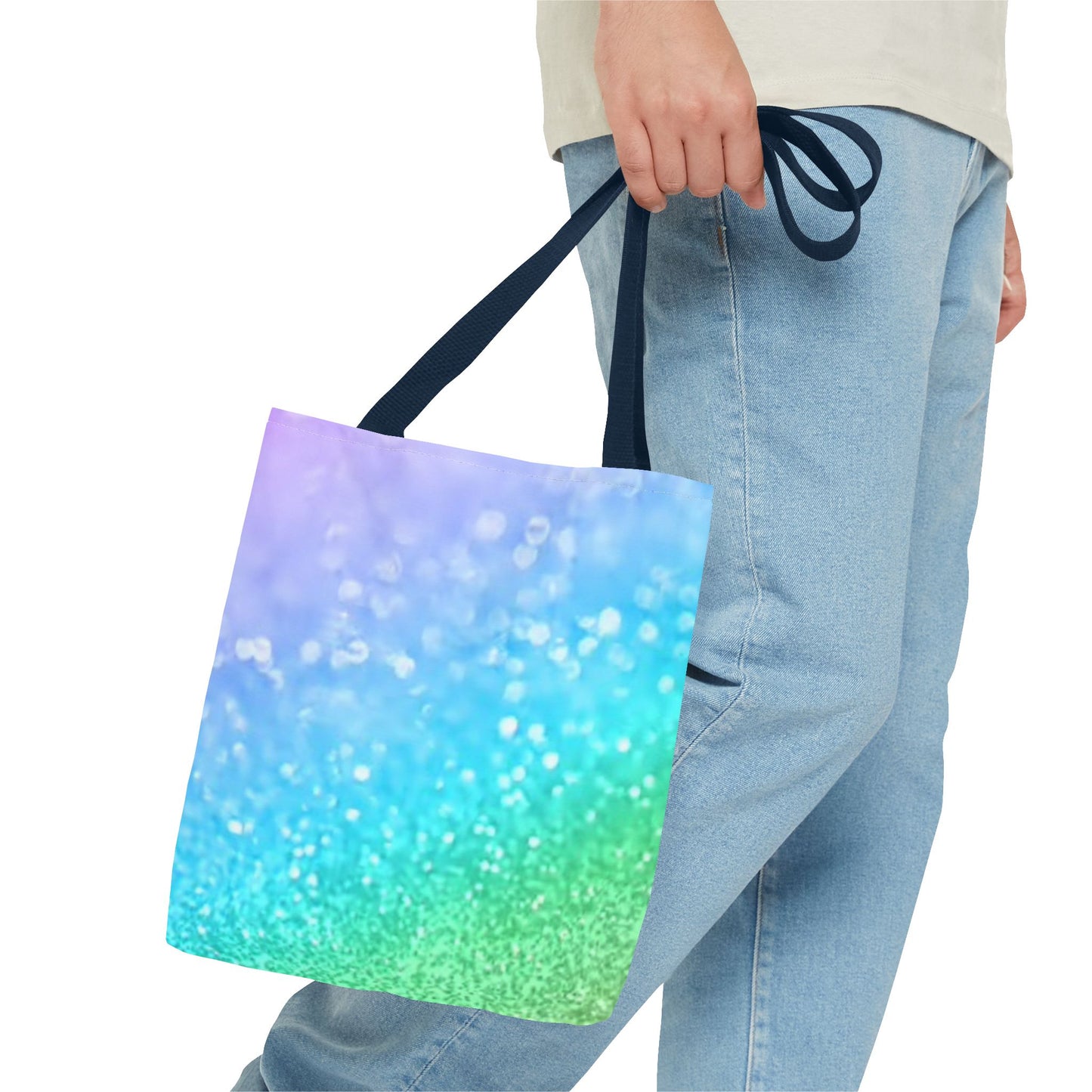 Rainbow Glitter Tote Bag (AOP) Brand New