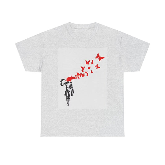 Banksy Graphic Art T Shirt Vintage Poster Unisex Heavy Cotton Tee