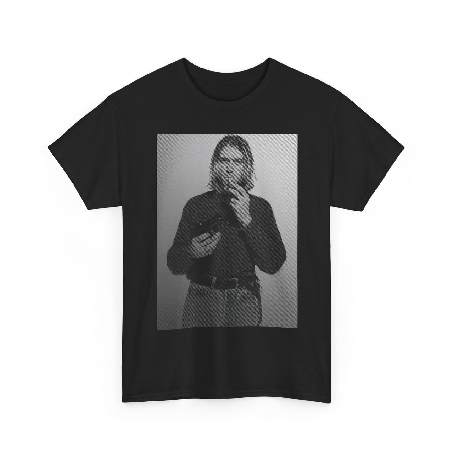 Kurt cobain T-shirt nirvana Seattle model grunge scene Unisex Heavy Cotton Tee