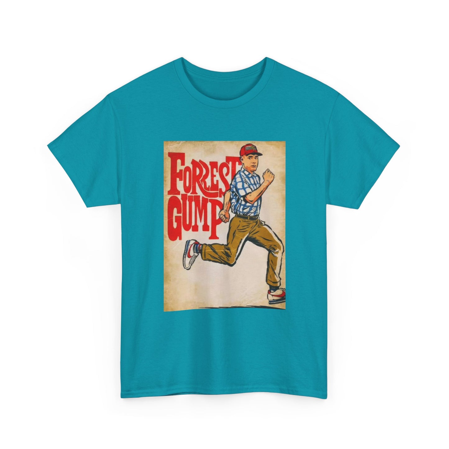 Forrest Gump Tshirt Vintage Retro Movie Poster Unisex Heavy Cotton Tee