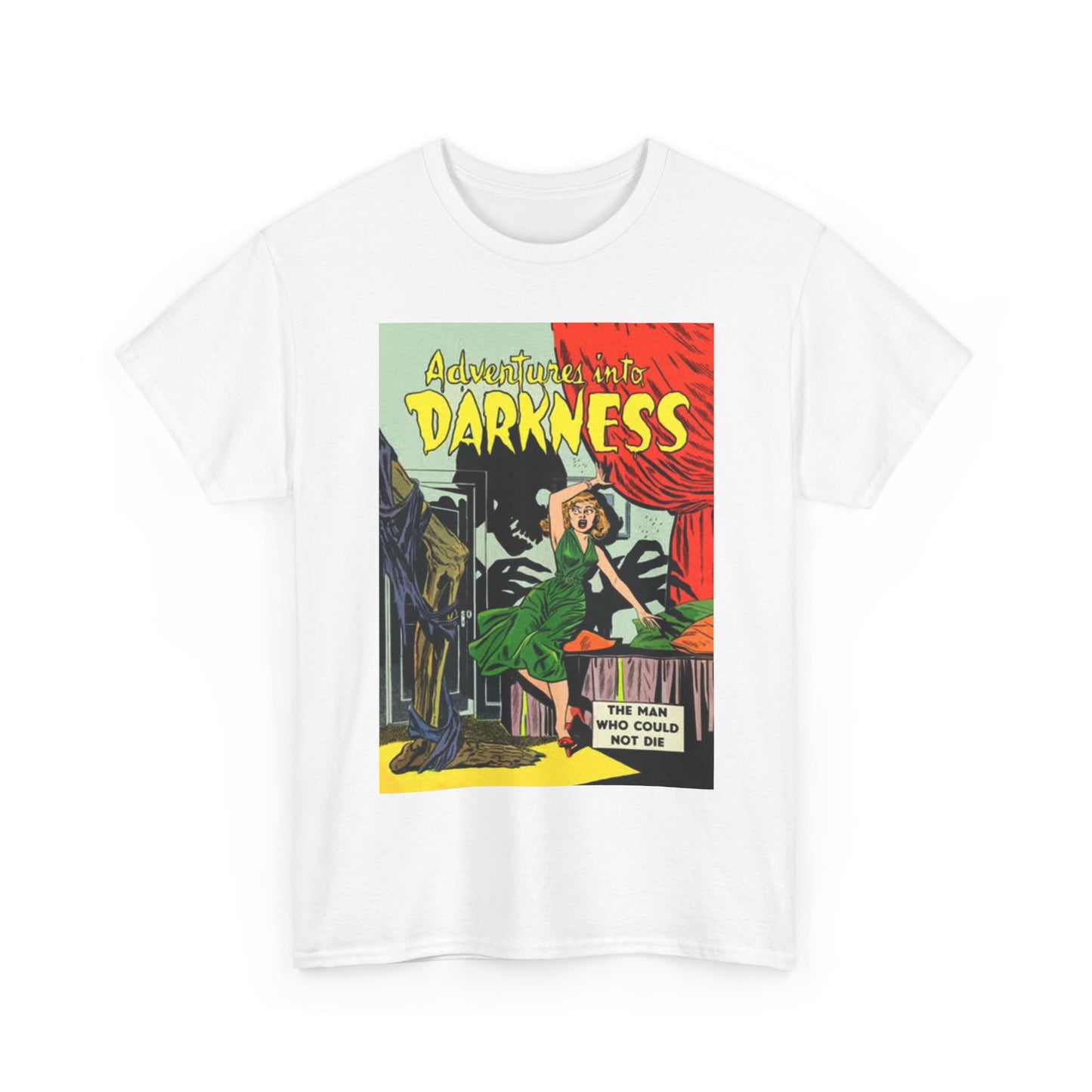 Adventures Into The Darkness Shirt Cartoon Graphic Unisex Heavy Cotton Tee