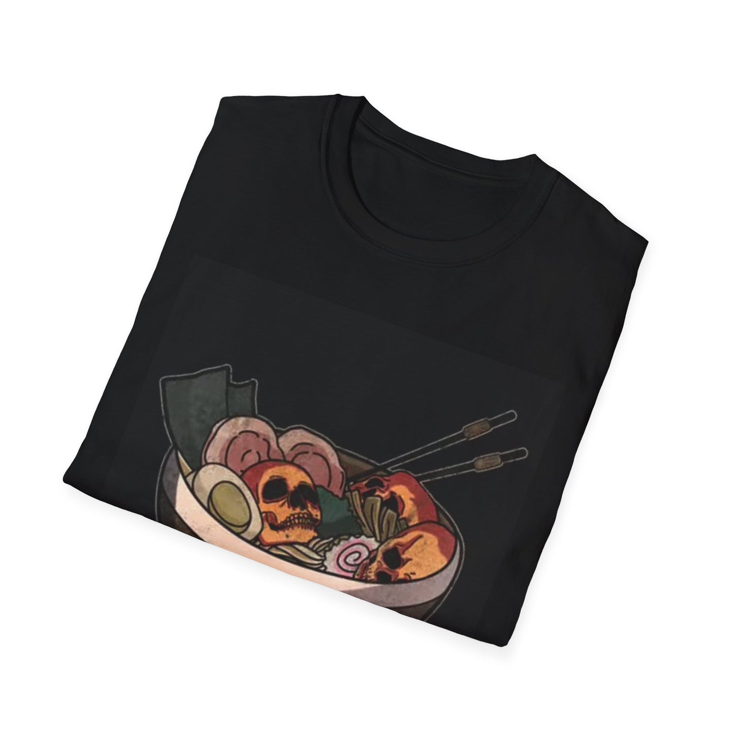 Death Miso Soup Graphic T Shirt Retro Funny Skeleton Unisex Softstyle T-Shirt