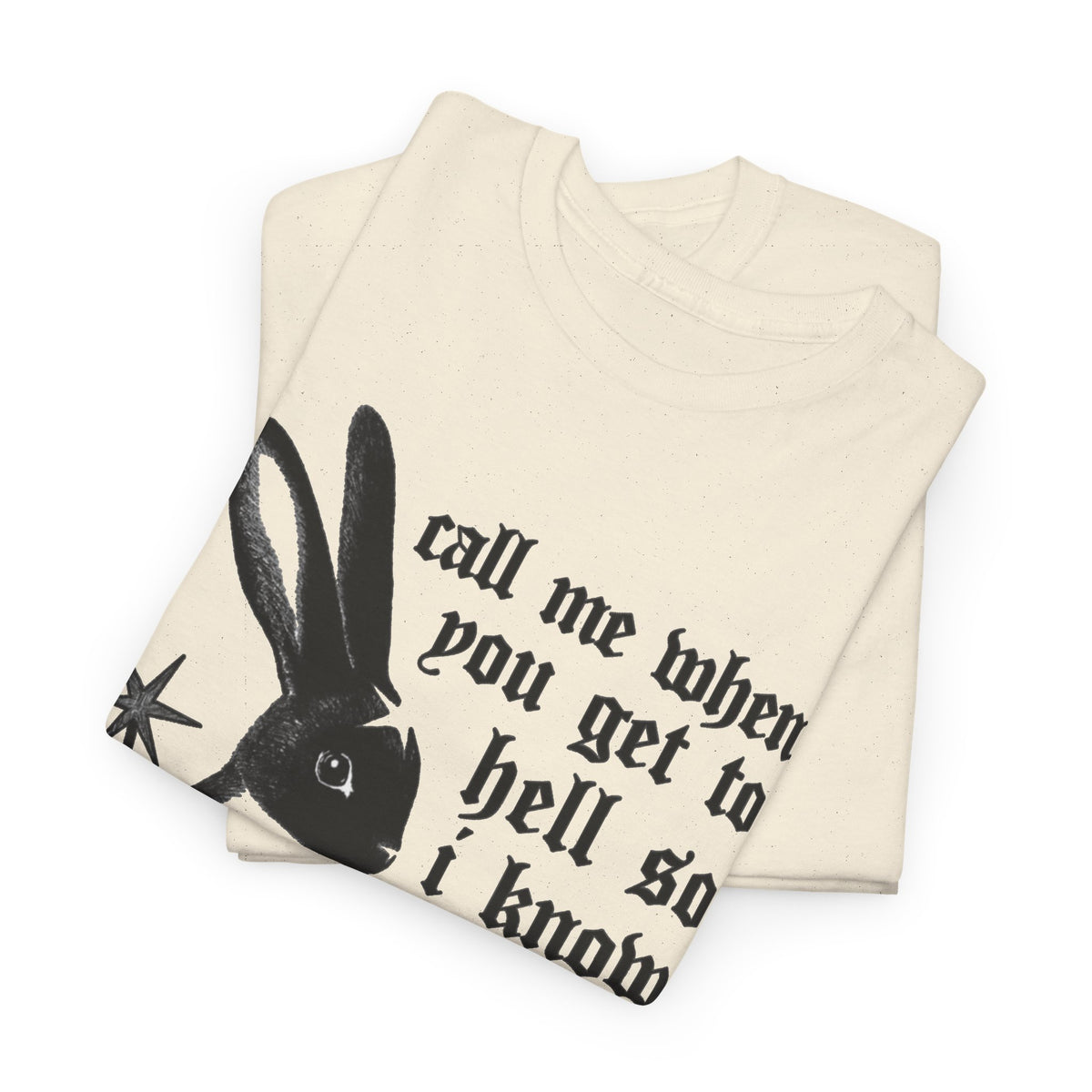 Black Rabbit Telephone Quote T-Shirt Men's Graphic Tee