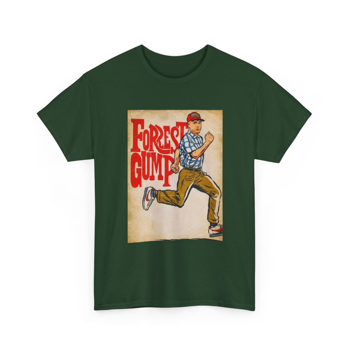 Forrest Gump Tshirt Vintage Retro Movie Poster Unisex Heavy Cotton Tee