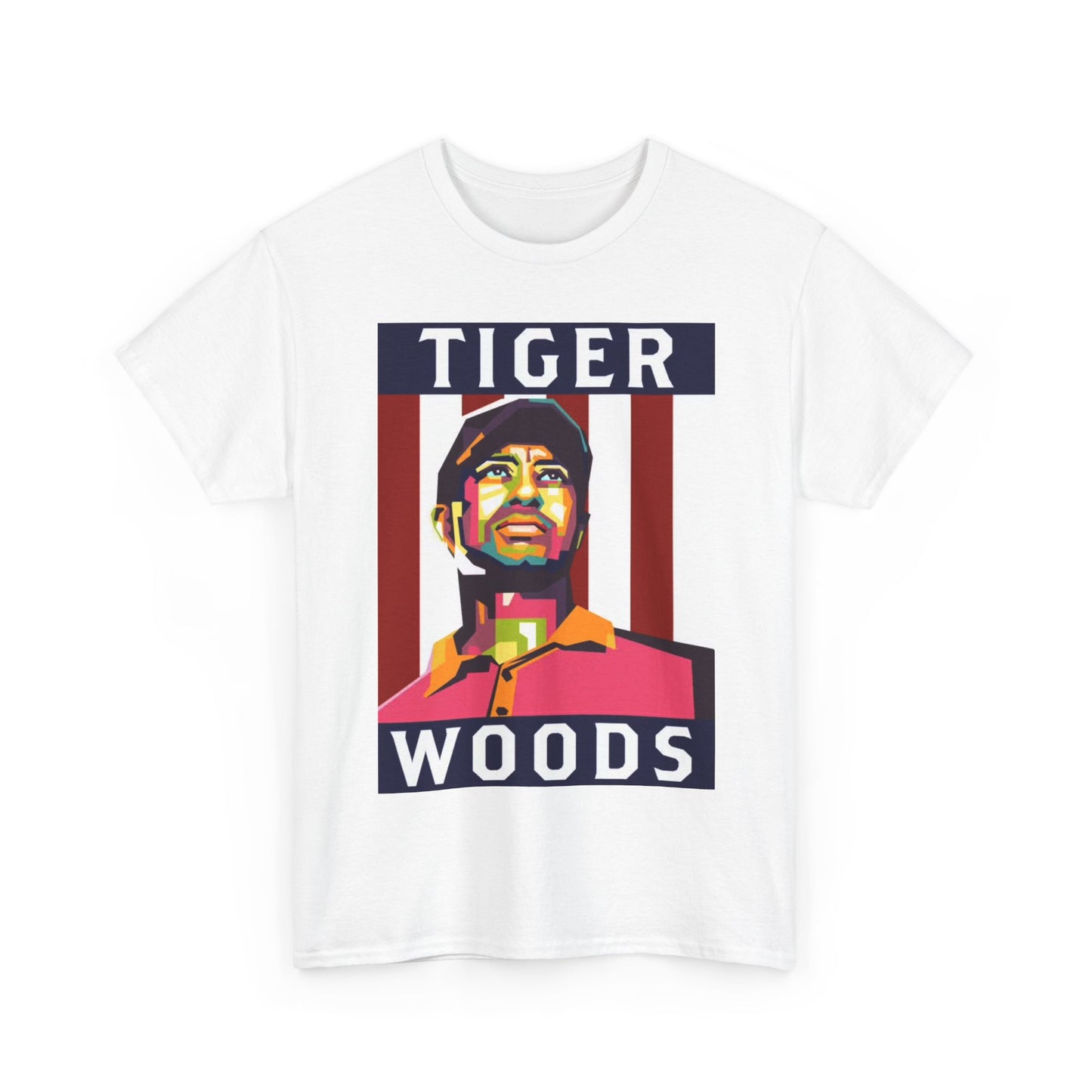 Tiger Woods Tshirt American Flag Golf Masters Happy Gilmore Unisex Heavy Cotton