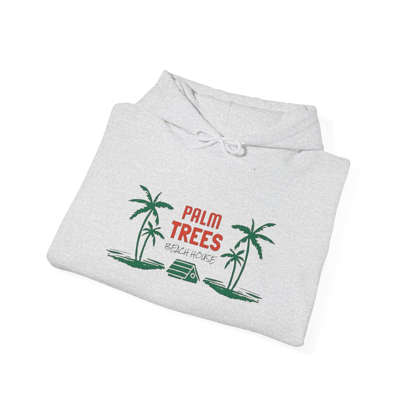 Palm Trees Beach House Graphic Hoodie Heavy Blend Sweatshirt NEW