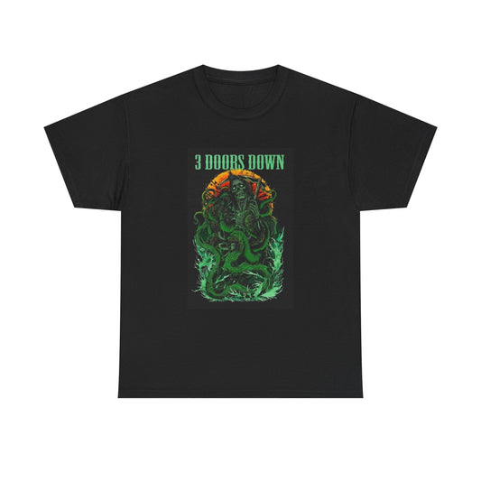 Three Doors Down Tshirt Skull Retro Rock Band 90s Unisex Heavy Cotton Tee