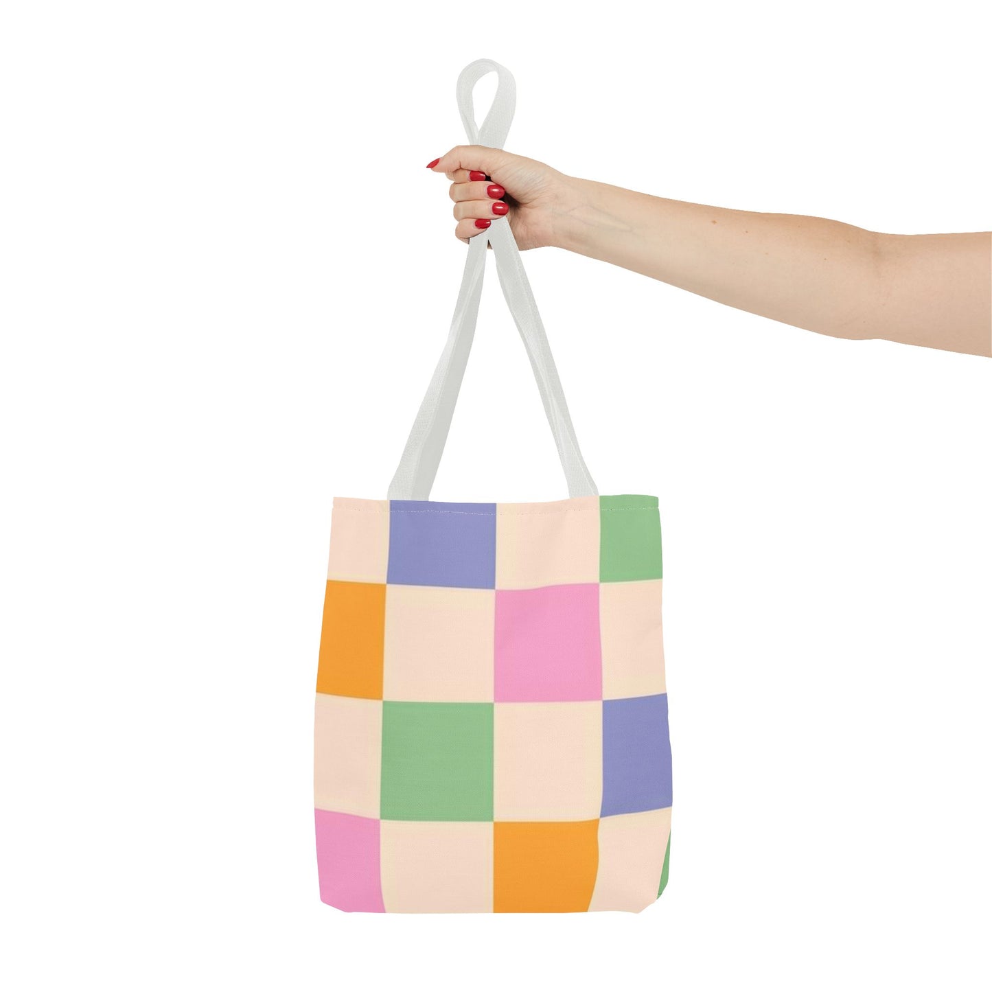 Pink Checkered All Over Print BRAND NEW Purse - Pocketbook - Travel Tote Bag