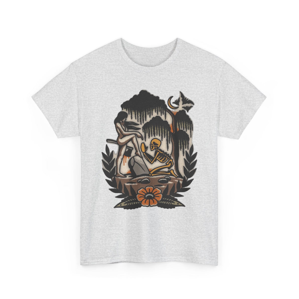 Praying For Women Funny Mystical Forest Moon Goddess Graphic T-Shirt Men's Tee