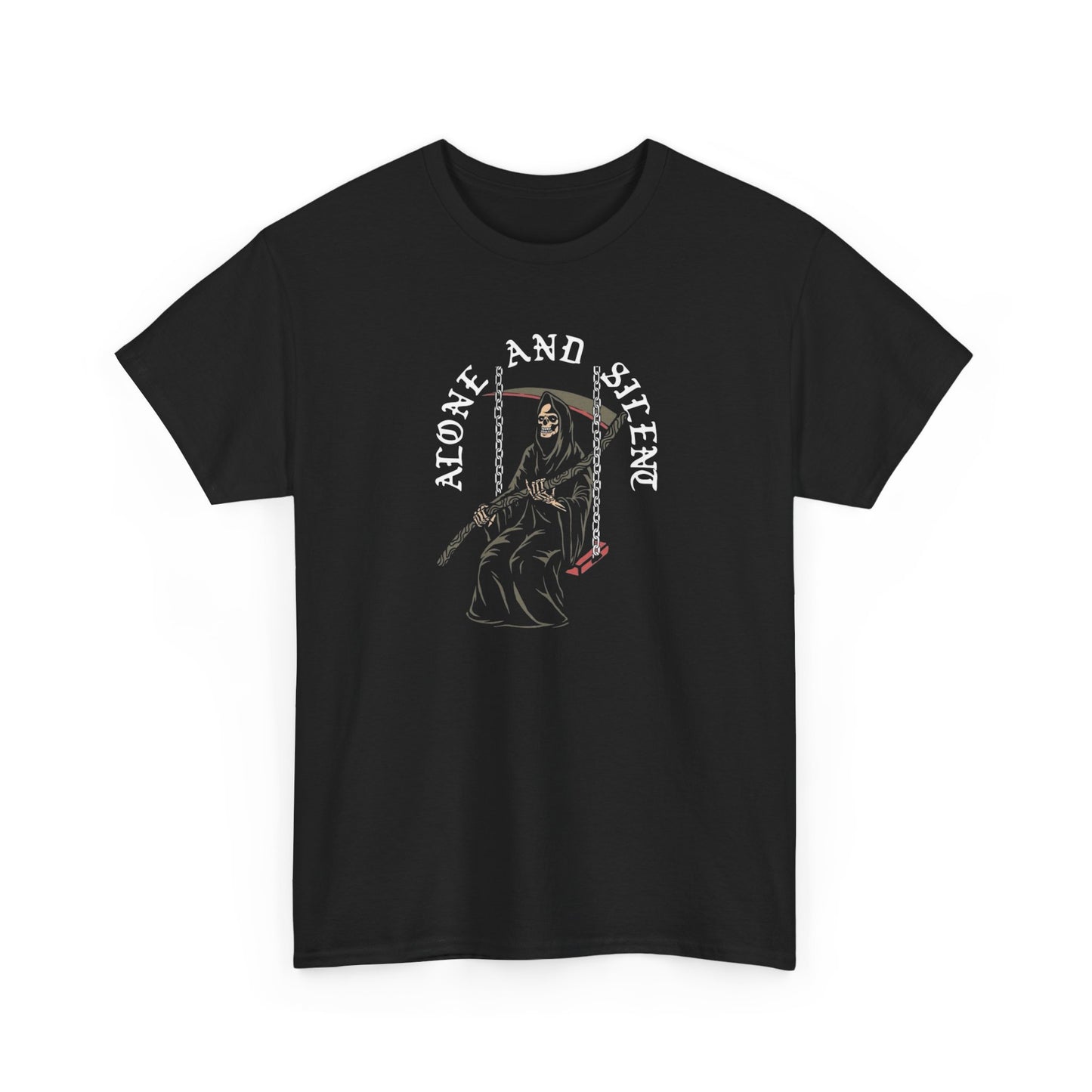 Alone And Silent Graphic T-Shirt Unisex Heavy Cotton Tee NEW