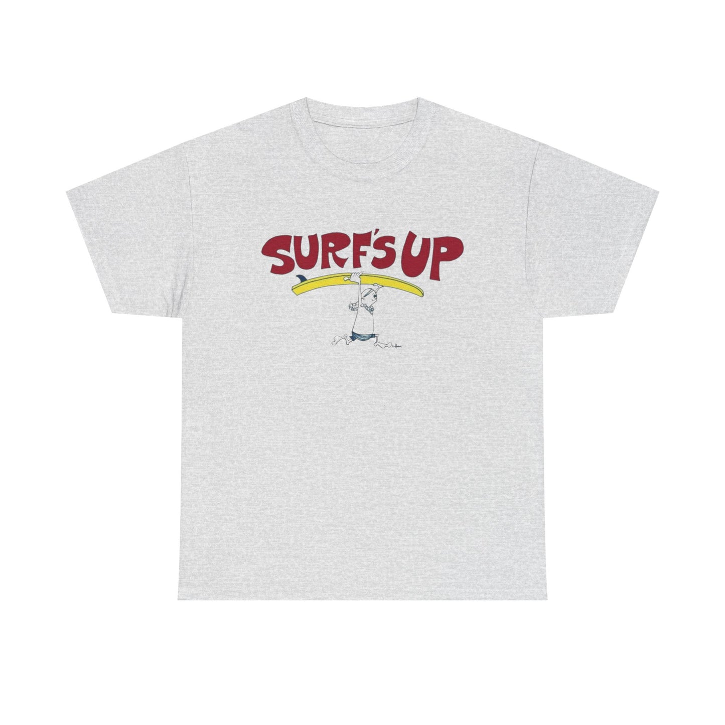 Surfs Up Vintage Graphic T Shirt Unisex Heavy Cotton Tee Gift